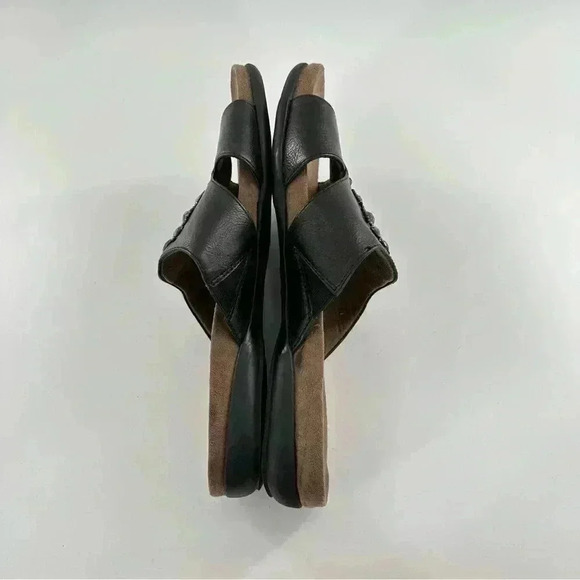 Natural soul Naturalizer amethyst sandals 8.5 black faux leather gem slides - Picture 7 of 13